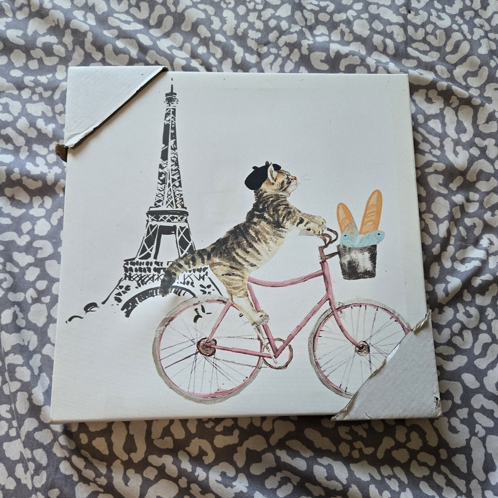 Whimsical Cat Bicycle Art Print